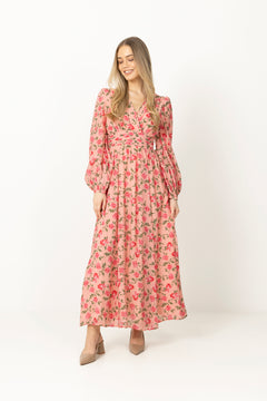 Viscose V-Neck Dress - Elora
