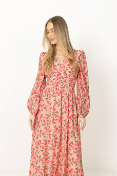 Viscose V-Neck Dress - Elora