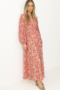 Viscose V-Neck Dress - Elora