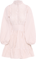 Seersucker Mini Dress - Khaki Stripe