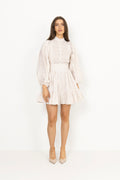 Seersucker Mini Dress - Khaki Stripe