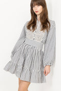 Seersucker Mini Dress - Marine Stripe