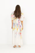 Dotted Georgette Tieback Gown - Flower Meadow