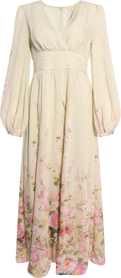 Viscose V-Neck Dress - Growing Garden
