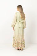 Viscose V-Neck Dress - Growing Garden