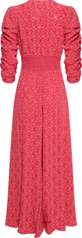 Spring Button-Down Dress - Red Dots