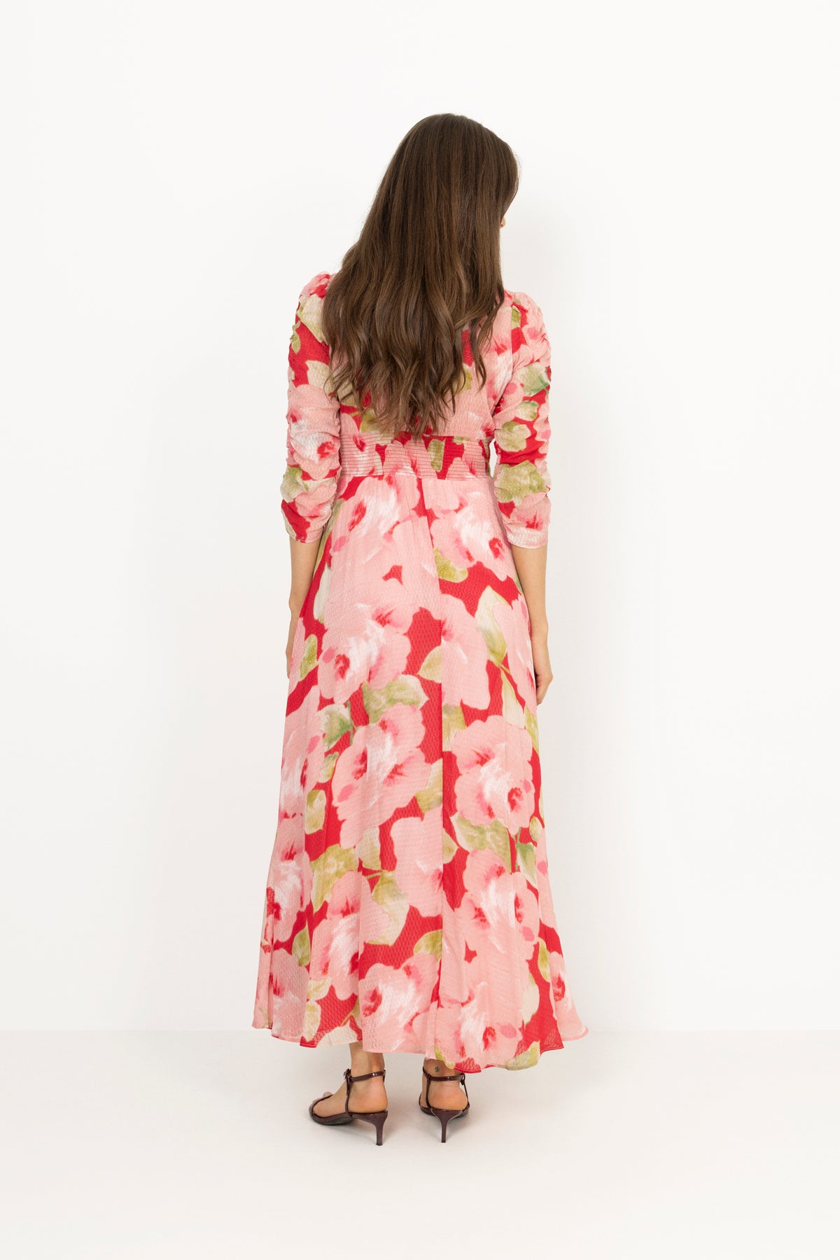 Dotted Georgette Button-Down Dress - Romance