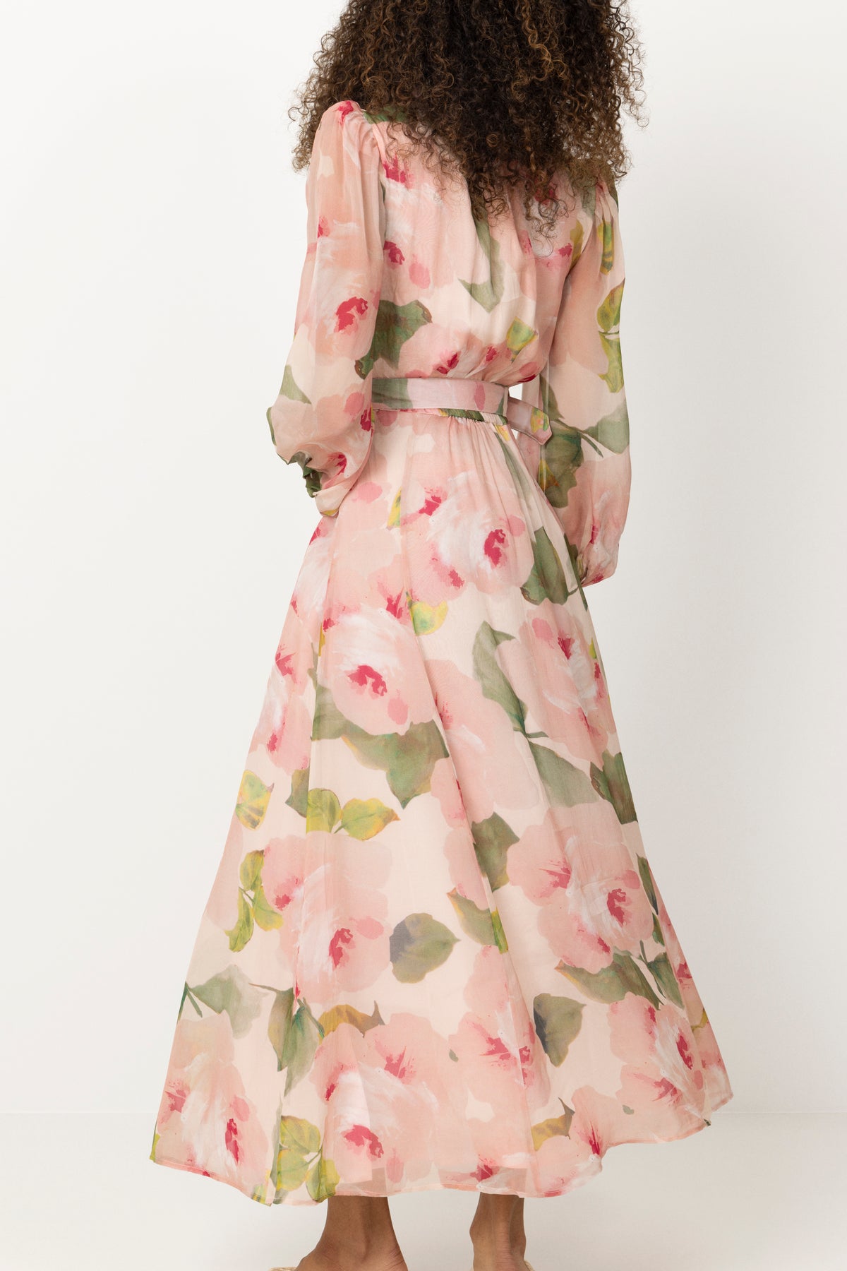 Organza Belt Dress - Rosette