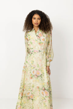 Organza Belt Dress - Watercolour Dreams