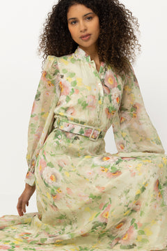 Organza Belt Dress - Watercolour Dreams