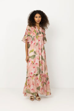 Organza Smocking Dress - Rosette