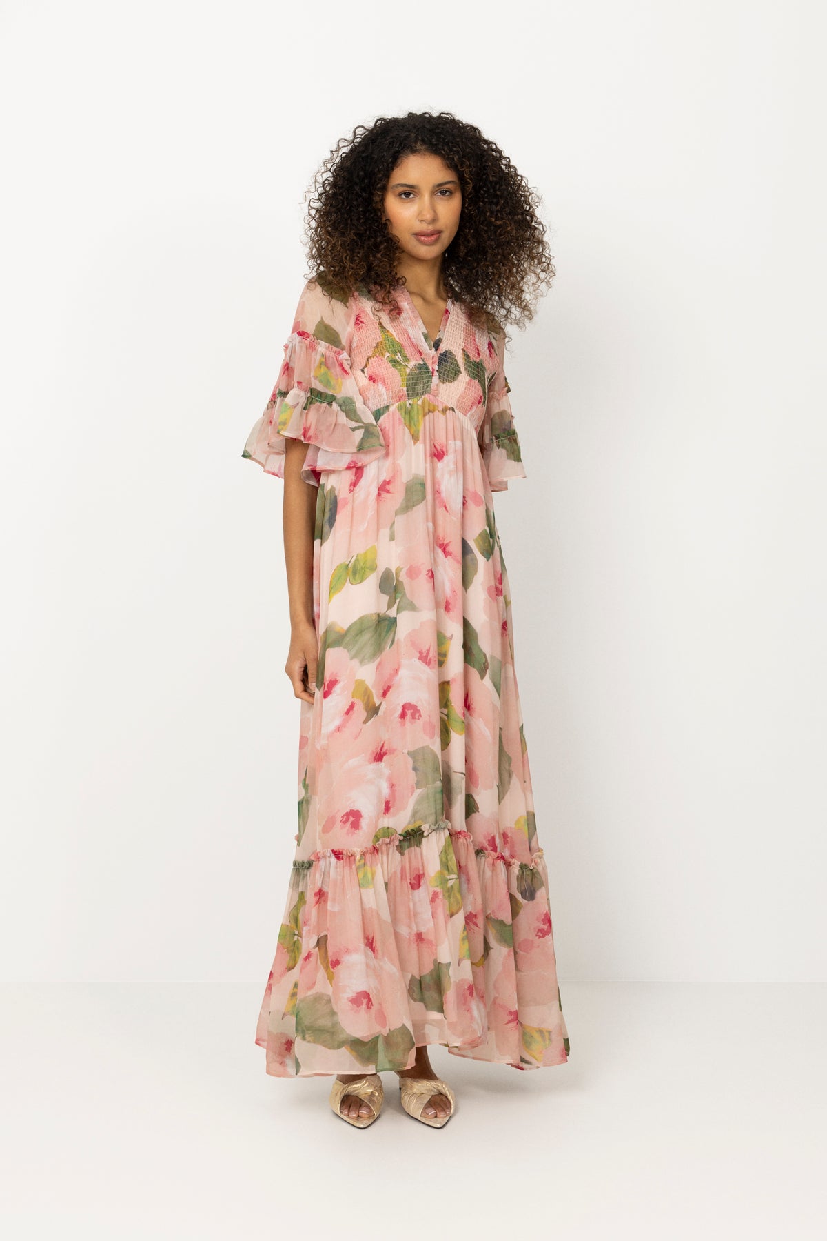 Organza Smocking Dress - Rosette