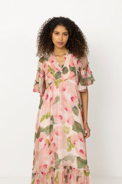 Organza Smocking Dress - Rosette