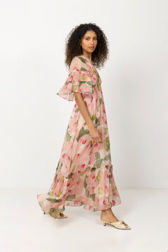 Organza Smocking Dress - Rosette