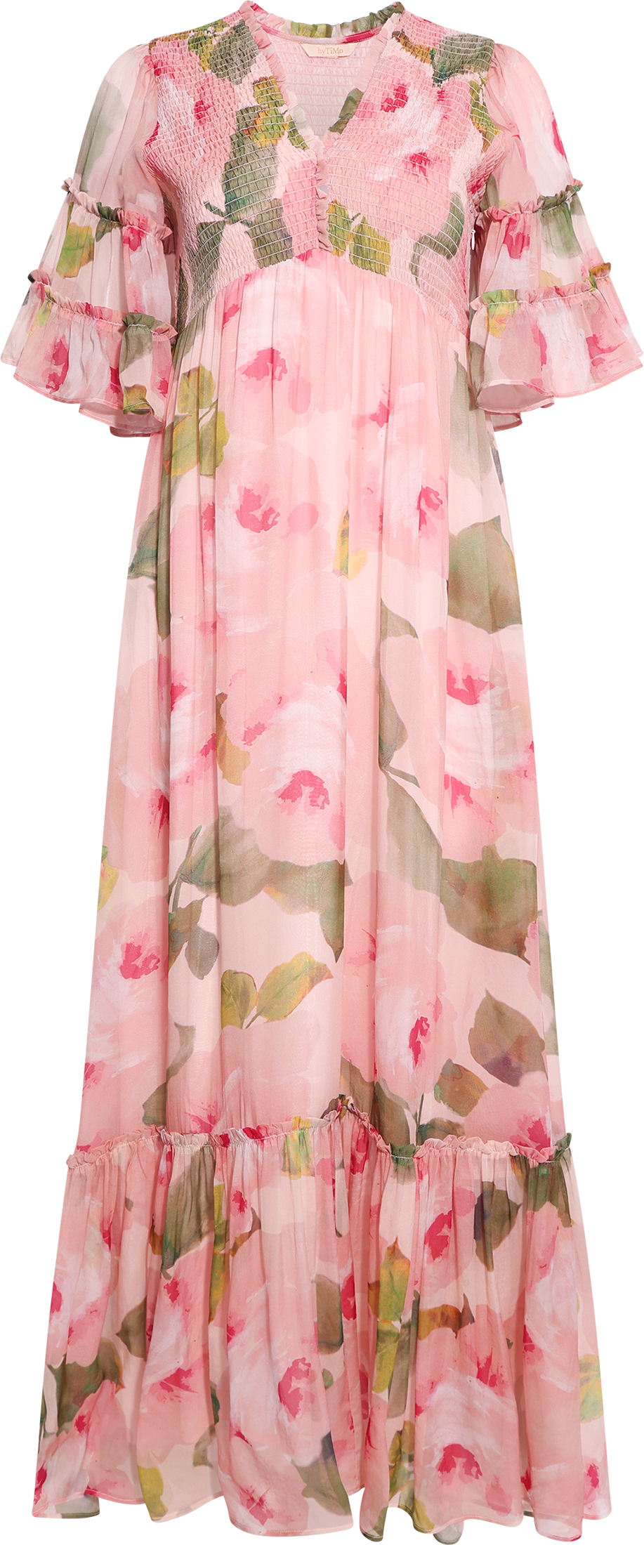 Organza Smocking Dress - Rosette