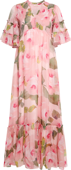 Organza Smocking Dress - Rosette
