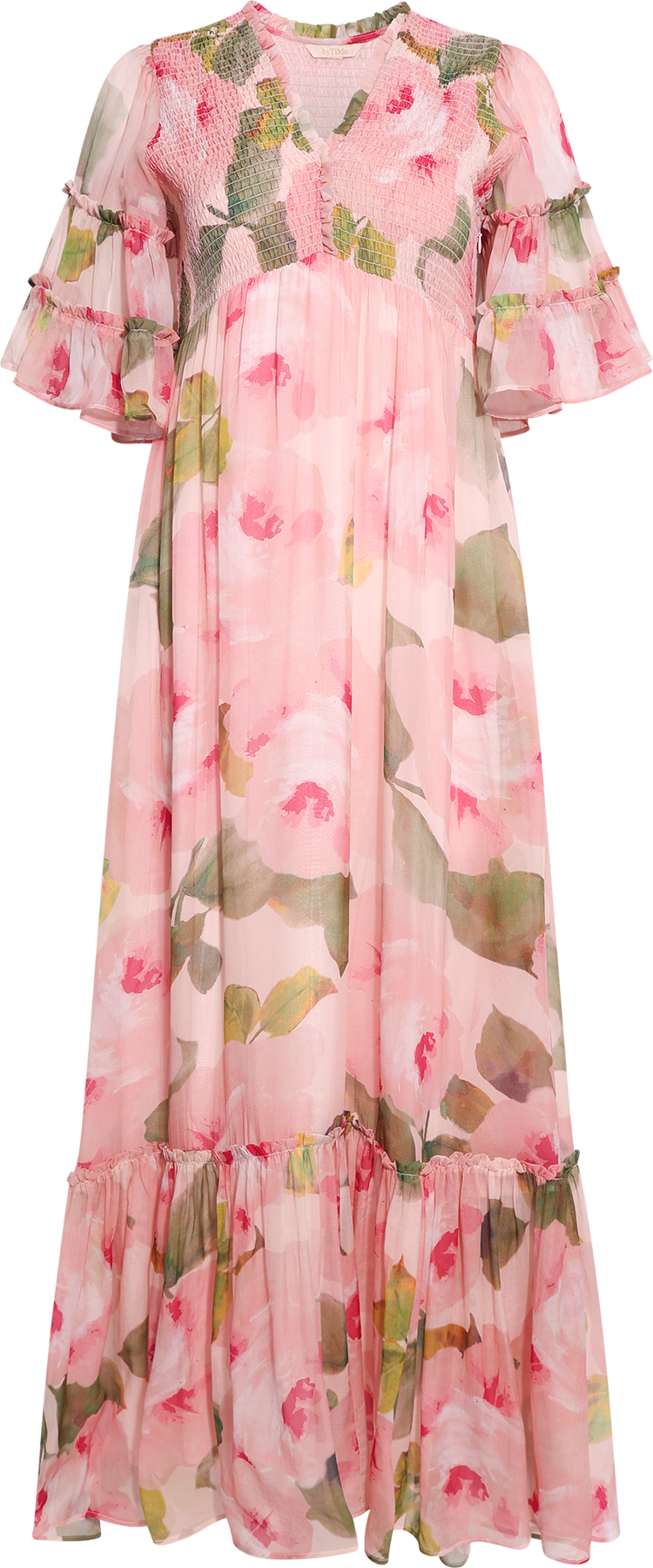 Organza Smocking Dress - Rosette