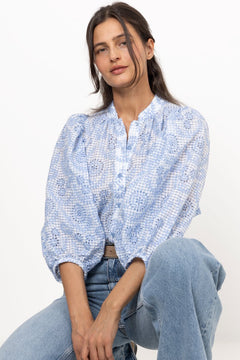 Checks Blouse - Light Blue