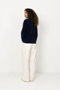 Deuce Chenille Sweater - Navy Blue