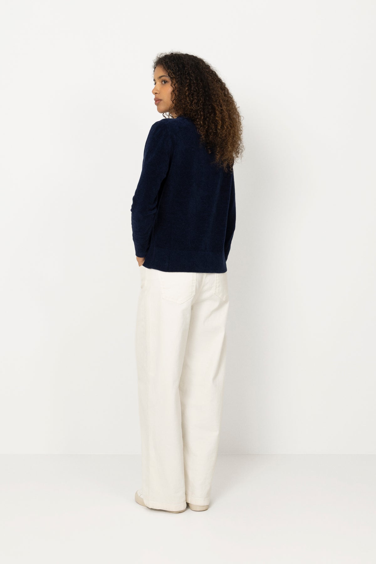 Deuce Chenille Sweater - Navy Blue
