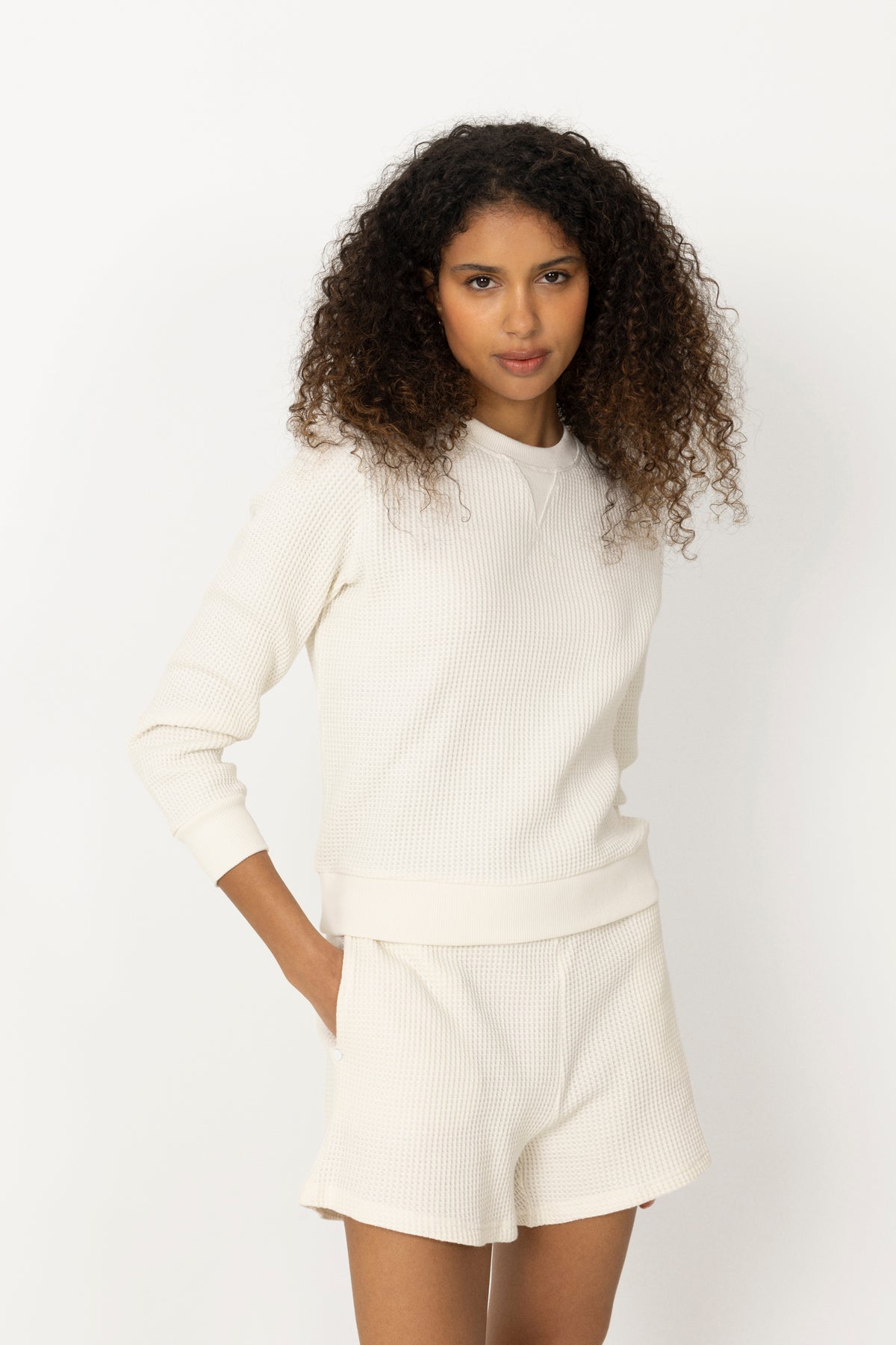 Waffle Crewneck - Off White