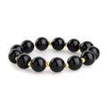 Anja Pearl Stretch Bracelet/Hair Tie - Black
