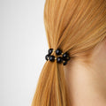Anja Pearl Stretch Bracelet/Hair Tie - Black