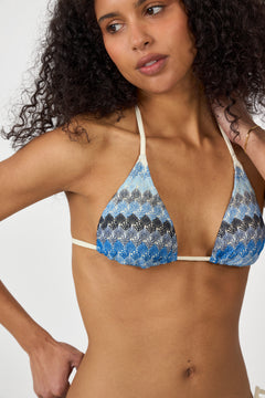 Amber Bel Bikini Top - Dazzling Blue