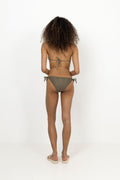 Polka Dot Baila Bikini Tanga - Dark Olive