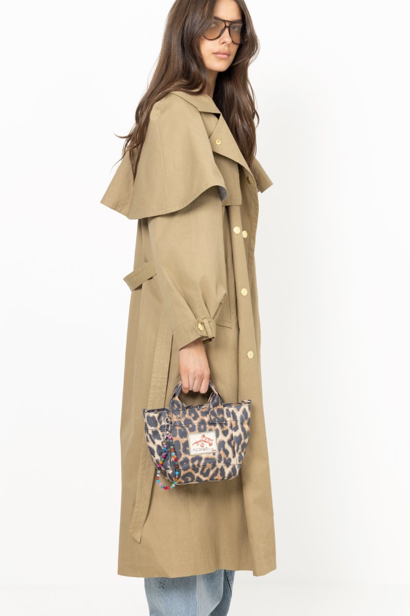 Leopa Coated Gabby Bag - Black