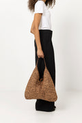 Paper Straw Siena Bag - Mocha Brown