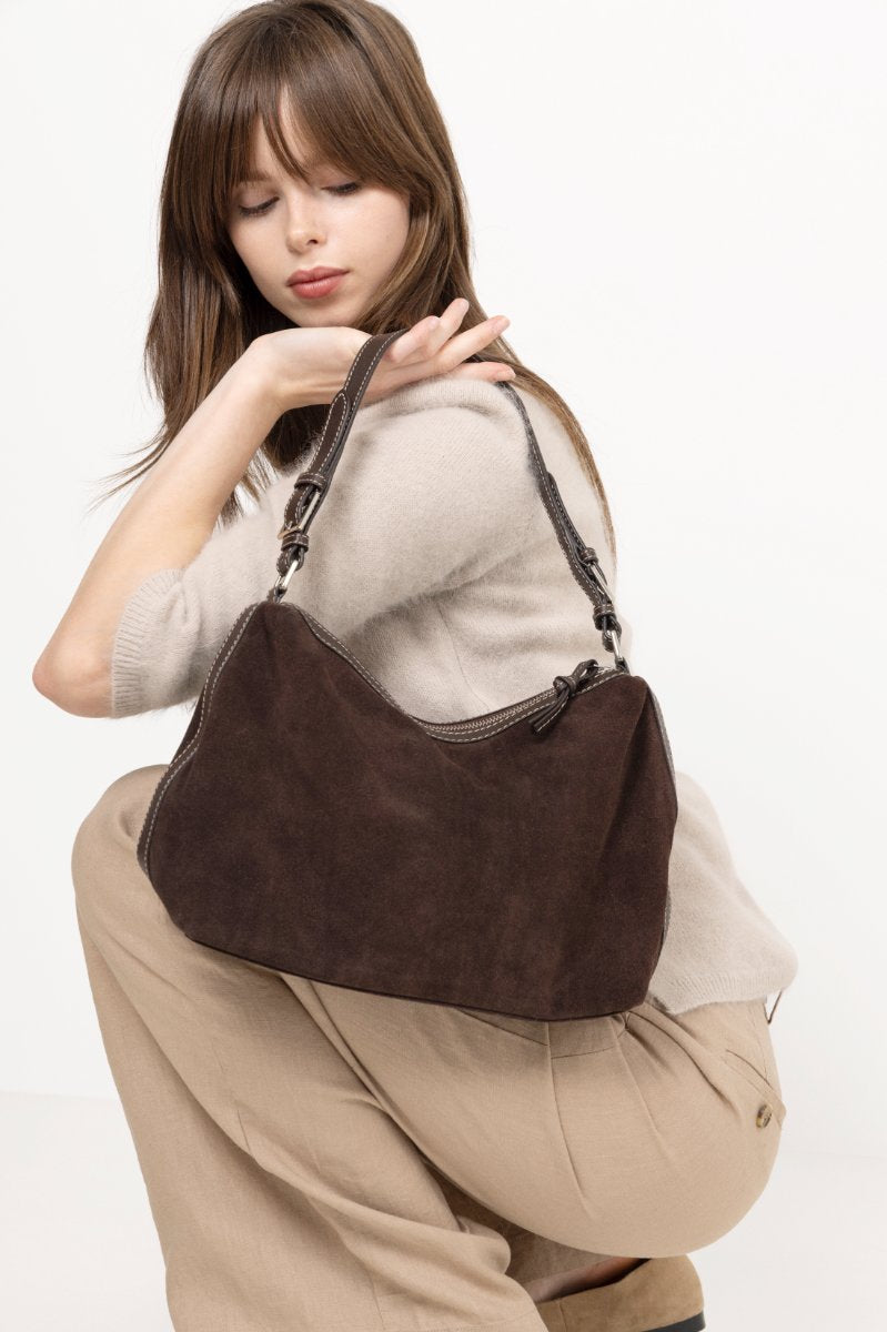 Suede Ginni Medi Bag - Chocolate Torte