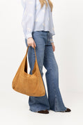 Suede Siena Bag - Almond Brown