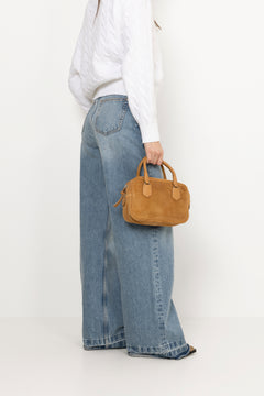 Suede Bree Bag - Almond Brown