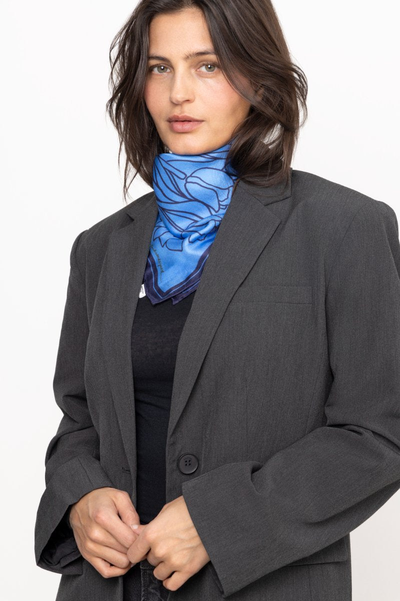 Stencia Tulip Sia Scarf - Azure Blue