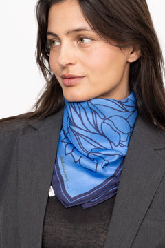 Stencia Tulip Sia Scarf - Azure Blue