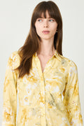 Yassavanna Long Shirt Dress - Pale Banana Lemon Print