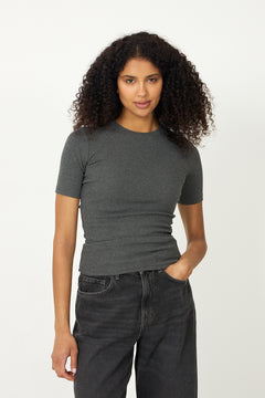 Saalexo T-shirt - Dark Grey Mel.