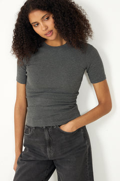 Saalexo T-shirt - Dark Grey Mel.