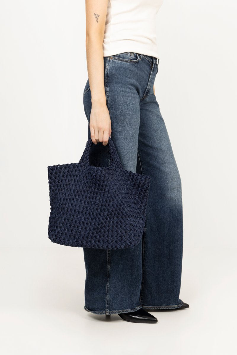 St Barths Medium Tote Double Weave - Indigo