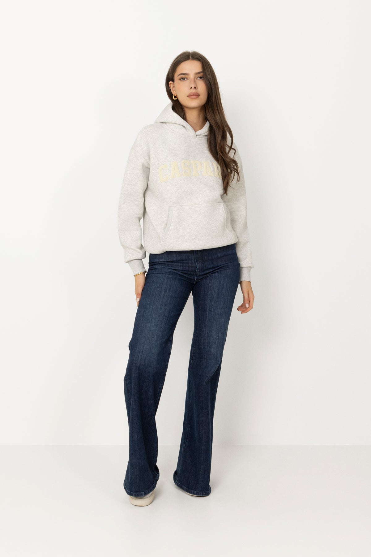 W. All-Star Hoodie - Grey Melange W. Butter Yellow