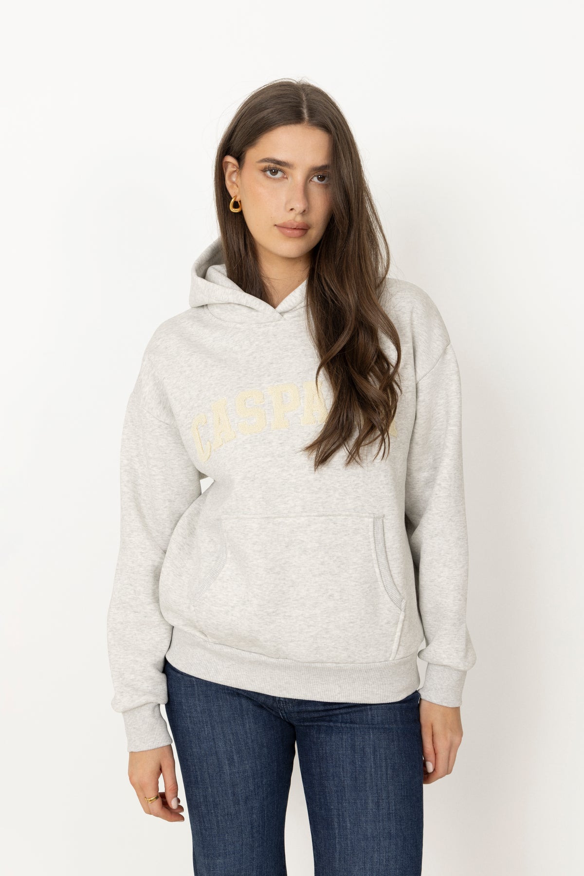 W. All-Star Hoodie - Grey Melange W. Butter Yellow
