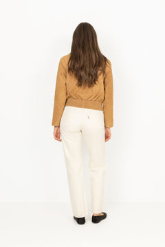 Lex Bomber Jacket - Light Camel Suede