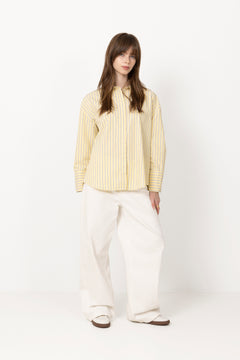 Nell Shirt - Light Yellow Stripe