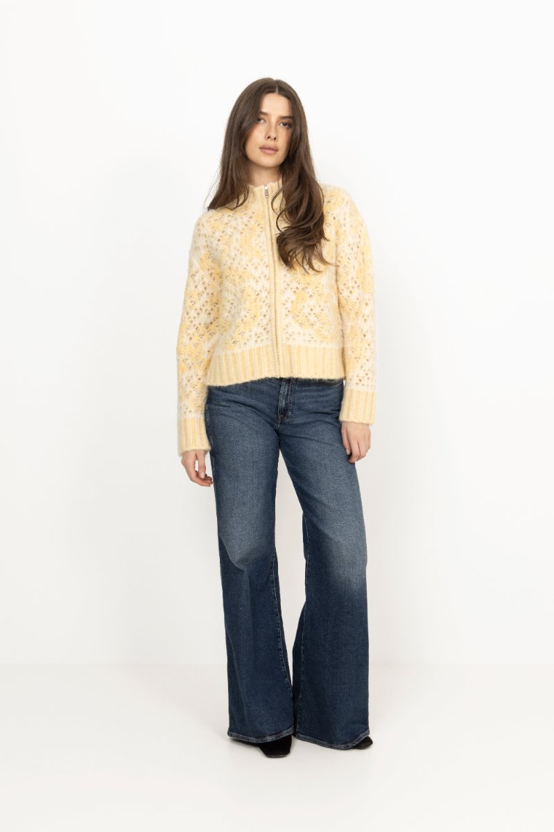 Briana Zip Knit - Light Yellow
