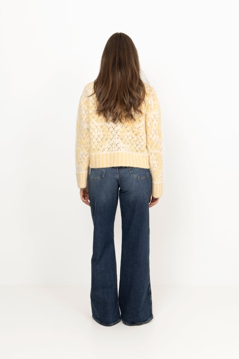Briana Zip Knit - Light Yellow