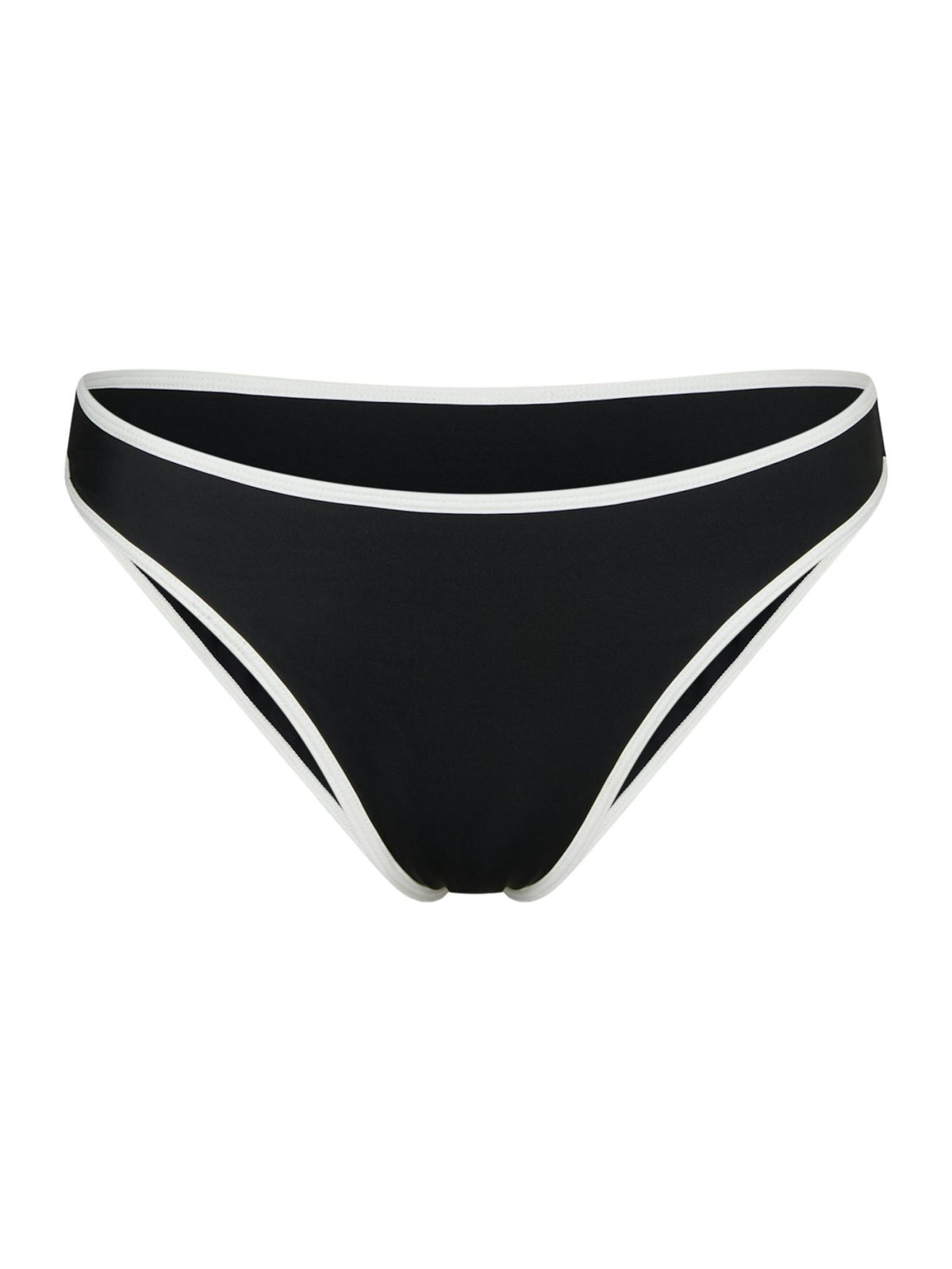 Jovita Solid Contrast Bikini Brief - Black/White