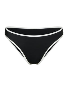 Jovita Solid Contrast Bikini Brief - Black/White