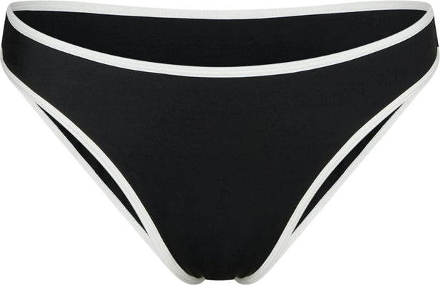 Jovita Solid Contrast Bikini Brief - Black/White