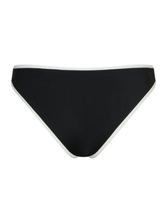 Jovita Solid Contrast Bikini Brief - Black/White